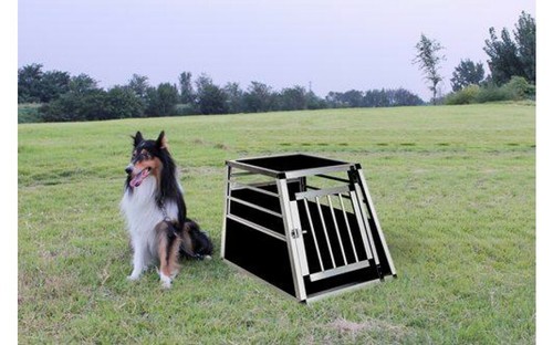 Single dog crate aluminium - single,