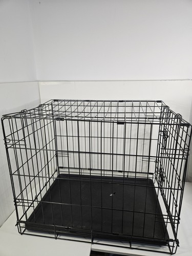 Foldable dog crate with tray - dog,