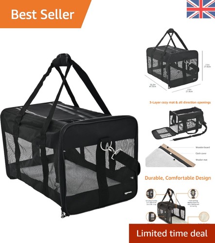 Stylish black medium pet - black,