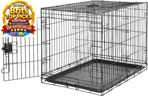 Large foldable metal - metal, dog